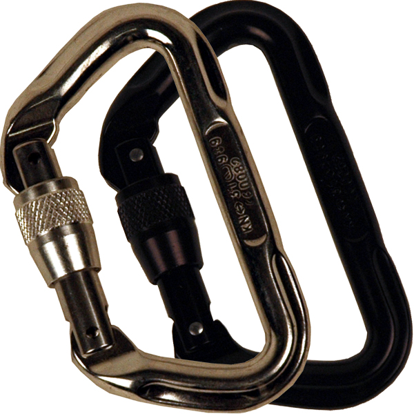 11mm 'D' Locking Aluminum Carabiner