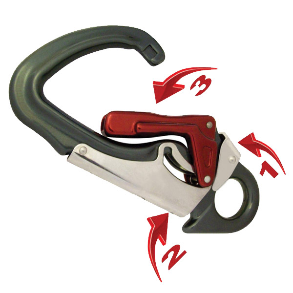 Triple Action Snap Hook