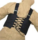 Weight Vest for Training Manikin, Shown on Outside of Coveralls for Clarit